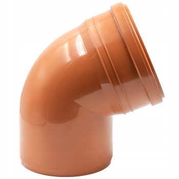 Kolano PP 160/45, AQ, pomarańczowe