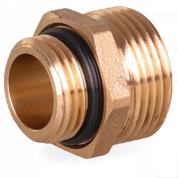 Nypel mosiężny z oringiem do rozdzielacza 3/4"x1/2"