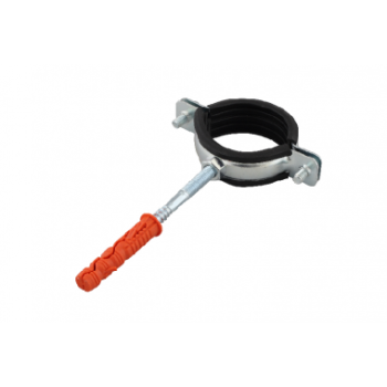 Obejma metalowa do rur, pojedyncza 3/4" z uszczelką, dwugwintem i kołkiem, M8/DG8x65